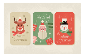 圣诞卡片矢量图