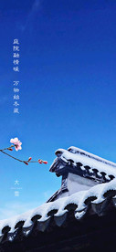中式大雪海报