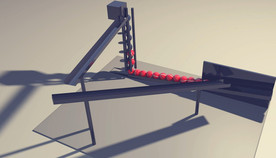 C4D 模型液压机器运输机