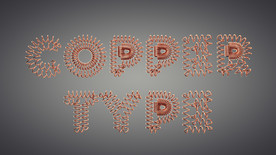 C4D 模型弹簧字体