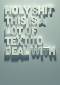 C4D 模型墙上的立体字