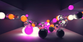 C4D 模型动画球进入室内