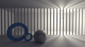 C4D 模型动画抽象房间场景