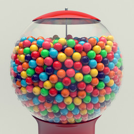 C4D 模型动画糖果机泡泡糖