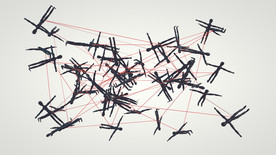 C4D 模型动画抽象人偶线