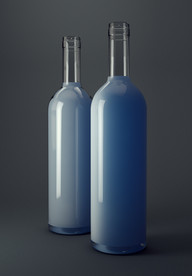 C4D 模型动画玻璃瓶影棚场景