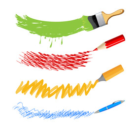 笔刷 展板背景模板