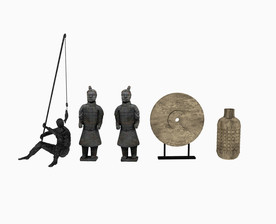 兵马俑装饰3d模型
