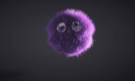 C4D 模型动画跳动毛绒玩具球