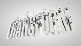 C4D 模型场景破碎的字体