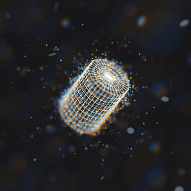 C4D 模型线条线性圆柱体晶格