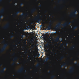 C4D 模型线条线性人偶晶格