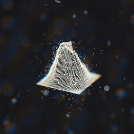 C4D 模型线条线性山体晶格