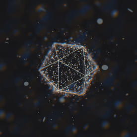 C4D 模型线条线性宝石晶格