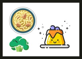 卡通美食餐饮