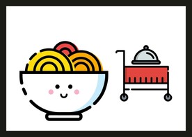卡通美食餐饮