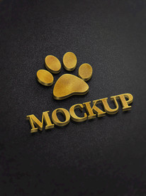 金属质感logo样机