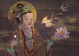 敦煌壁画传统复古背景海报素材