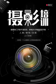 摄影培训宣传活动海报素材