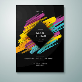 笔刷 展板背景模板