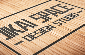 木质LOGO贴图样机