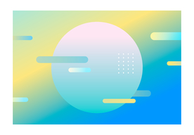 圆形圆角矩形渐变背景