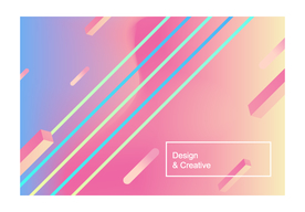 线条方柱圆角矩形渐变背景