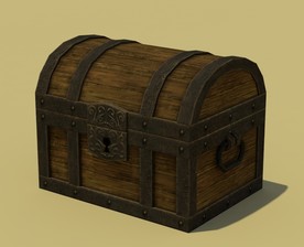 C4D 模型 宝箱木盒宝藏