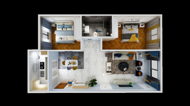 室内户型俯视图