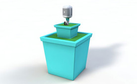 C4D 模型话筒房子