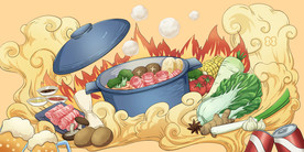 手绘美食 美食海报 美食文化