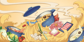 手绘美食 美食海报 美食文化