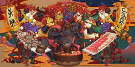 手绘美食 美食海报 美食文化