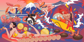 手绘美食 美食海报 美食文化