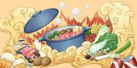 手绘美食 美食海报 美食文化