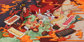 手绘美食 美食海报 美食文化