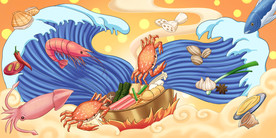 手绘美食 美食海报 美食文化