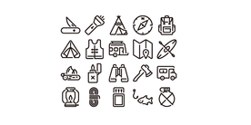 户外运动工具图标