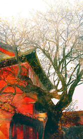 手绘现代建筑地标图片