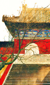 手绘现代建筑地标图片