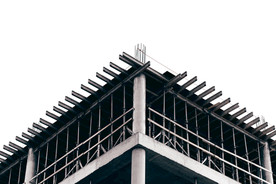 灰白色建筑工地楼顶