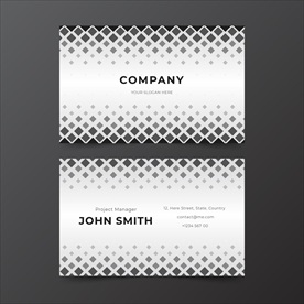 黑白精美名片矢量素材