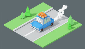 C4D 模型马路和的士