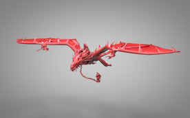 C4D 模型 小飞龙 火龙 龙