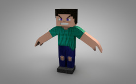C4D 模型 像素人卡通人