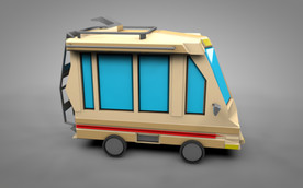 C4D 模型 像素汽车