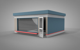 C4D 模型 像素 房子