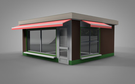 C4D 模型 房子 店铺