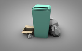 C4D 模型垃圾桶