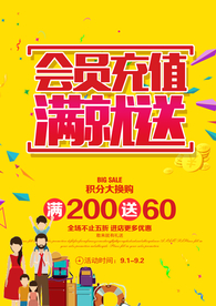 充值优惠促销活动宣传海报素材